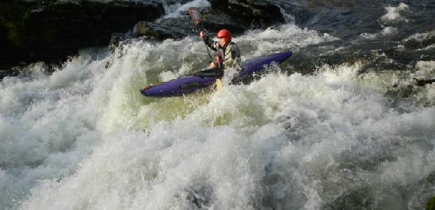 Kayaking on the River Kent is just one of the many Lake District river to kayak or canoe. This is  Force Falls.